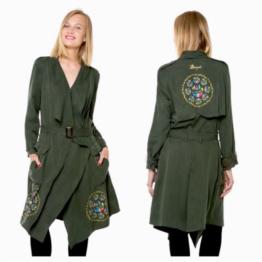 Desigual Cheryl Relaxed Trench Coat Oversized